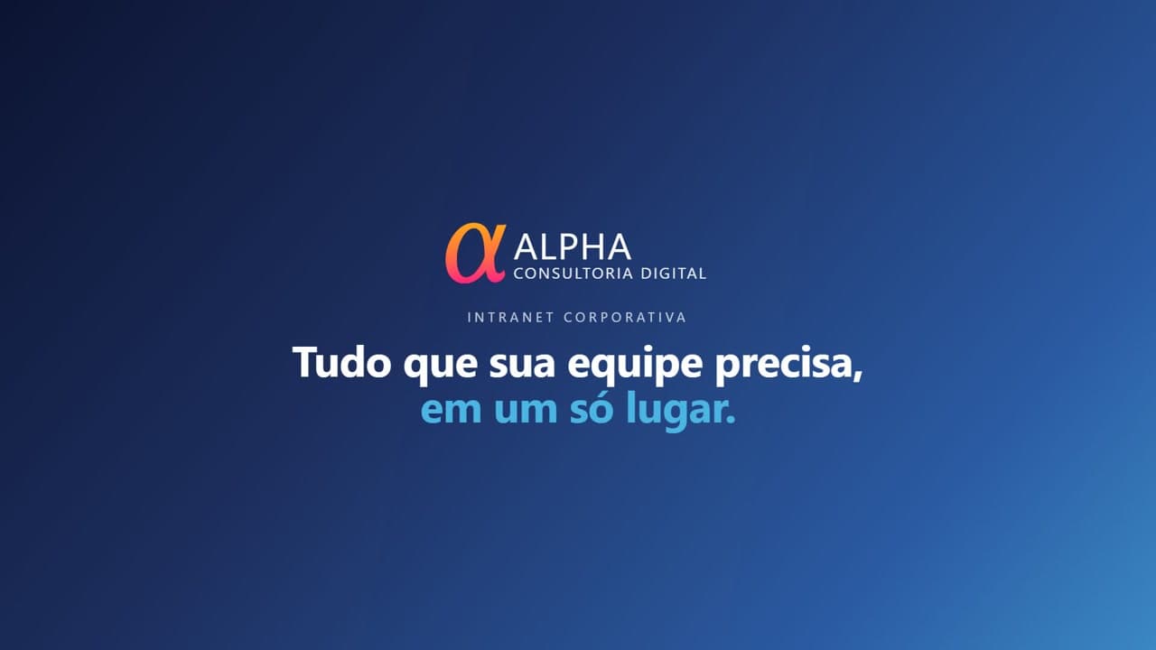 Demonstração de intranet SharePoint desenvolvida pela Alpha Consultoria
